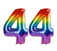 40 Inch Number 44 Balloons for 44th Birthday Party Decorations,0-100 Rainbow Large No.44 Digital Balloons for Women Men and Her Him, Helium Foil Number Balloons for Wedding Anniversary