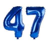 40 Inch Number 47 Balloons for 47th Birthday Party Decorations,0-100 Dark Blue Large No.47 Digital Balloons for Women Men and Mother Dad, Helium Foil Number Balloons for Wedding Anniversary