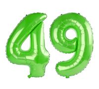 40 Inch Number 49 Balloons for 49th Birthday Party Decorations,0-100 Fruit Green Large No.49 Digital Balloons for Women Men and Mother Dad, Helium Foil Number Balloons for Wedding Anniversary