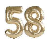 40 Inch Number 58 Balloons for 58th Birthday Party Decorations,0-100 Champagne Gold Large No.58 Digital Balloons for Women Men and Mother Dad, Helium Foil Number Balloons for Wedding Anniversary