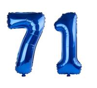 40 Inch Number 71 Balloons for 71st Birthday Party Decorations,0-100 Dark Blue Large No.71 Digital Balloons for Women Men and Grandpa Grandma, Helium Foil Number Balloons for Wedding Anniversary