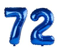 40 Inch Number 72 Balloons for 72nd Birthday Party Decorations,0-100 Dark Blue Large No.72 Digital Balloons for Women Men and Grandpa Grandma, Helium Foil Number Balloons for Wedding Anniversary