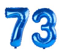 40 Inch Number 73 Balloons for 73rd Birthday Party Decorations,0-100 Dark Blue Large No.73 Digital Balloons for Women Men and Grandpa Grandma, Helium Foil Number Balloons for Wedding Anniversary