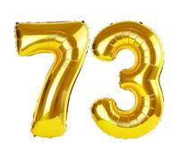 40 Inch Number 73 Balloons for 73rd Birthday Party Decorations,0-100 Gold Large No.73 Digital Balloons for Women Men and Grandpa Grandma, Helium Foil Number Balloons for Wedding Anniversary