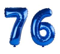 40 Inch Number 76 Balloons for 76th Birthday Party Decorations,0-100 Dark Blue Large No.76 Digital Balloons for Women Men and Grandpa Grandma, Helium Foil Number Balloons for Wedding Anniversary