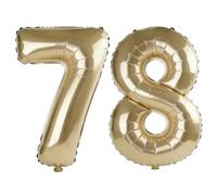 40 Inch Number 78 Balloons for 78th Birthday Party Decorations,0-100 Champagne Gold Large No.78 Digital Balloons for Women Men and Grandpa Grandma, Helium Foil Number Balloons for Wedding Anniversary