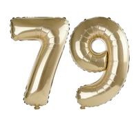 40 Inch Number 79 Balloons for 79th Birthday Party Decorations,0-100 Champagne Gold Large No.79 Digital Balloons for Women Men and Grandpa Grandma, Helium Foil Number Balloons for Wedding Anniversary