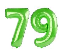 40 Inch Number 79 Balloons for 79th Birthday Party Decorations,0-100 Fruit Green Large No.79 Digital Balloons for Women Men and Grandpa Grandma, Helium Foil Number Balloons for Wedding Anniversary