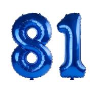 40 Inch Number 81 Balloons for 81st Birthday Party Decorations,0-100 Dark Blue Large No.81 Digital Balloons for Women Men and Grandpa Grandma, Helium Foil Number Balloons for Wedding Anniversary