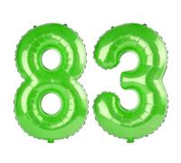 40 Inch Number 83 Balloons for 83rd Birthday Party Decorations,0-100 Fruit Green Large No.83 Digital Balloons for Women Men and Grandpa Grandma, Helium Foil Number Balloons for Wedding Anniversary