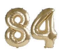 40 Inch Number 84 Balloons for 84th Birthday Party Decorations,0-100 Champagne Gold Large No.84 Digital Balloons for Women Men and Grandpa Grandma, Helium Foil Number Balloons for Wedding Anniversary