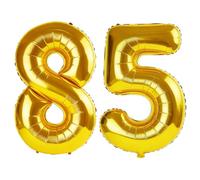 40 Inch Number 85 Balloons for 85th Birthday Party Decorations,0-100 Gold Large No.85 Digital Balloons for Women Men and Grandpa Grandma, Helium Foil Number Balloons for Wedding Anniversary