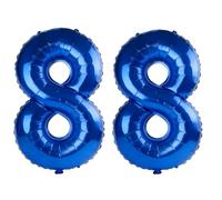 40 Inch Number 88 Balloons for 88th Birthday Party Decorations,0-100 Dark Blue Large No.88 Digital Balloons for Women Men and Grandpa Grandma, Helium Foil Number Balloons for Wedding Anniversary