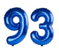 40 Inch Number 93 Balloons for 93rd Birthday Party Decorations,0-100 Dark Blue Large No.93 Digital Balloons for Women Men and Grandpa Grandma, Helium Foil Number Balloons for Wedding Anniversary
