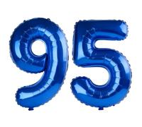 40 Inch Number 95 Balloons for 95th Birthday Party Decorations,0-100 Dark Blue Large No.95 Digital Balloons for Women Men and Grandpa Grandma, Helium Foil Number Balloons for Wedding Anniversary