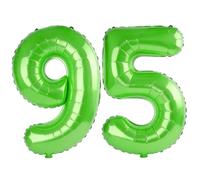 40 Inch Number 95 Balloons for 95th Birthday Party Decorations,0-100 Fruit Green Large No.95 Digital Balloons for Women Men and Grandpa Grandma, Helium Foil Number Balloons for Wedding Anniversary