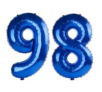 40 Inch Number 98 Balloons for 98th Birthday Party Decorations,0-100 Dark Blue Large No.98 Digital Balloons for Women Men and Grandpa Grandma, Helium Foil Number Balloons for Wedding Anniversary
