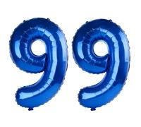 40 Inch Number 99 Balloons for 99th Birthday Party Decorations,0-100 Dark Blue Large No.99 Digital Balloons for Women Men and Grandpa Grandma, Helium Foil Number Balloons for Wedding Anniversary