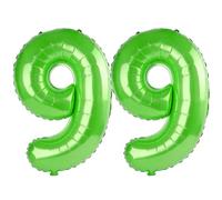 40 Inch Number 99 Balloons for 99th Birthday Party Decorations,0-100 Fruit Green Large No.99 Digital Balloons for Women Men and Grandpa Grandma, Helium Foil Number Balloons for Wedding Anniversary
