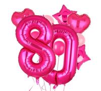 40 Inch Number Balloons Hot Pink 80 Large Number Balloon Anniversary Event Celebration Bachelorette Cowgirl Let's Go Girls Pink Themed 80st Birthday Party Decor Supplies 10 Pcs