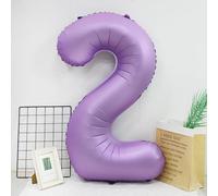 40 Inch Numbers Balloon,1pc Large Gold Silver Numbers Foil Balloon, 40 Inch Lavender Purple Helium number Balloons for Kids, Boys, Girls, 6th Birthday Party Decoration (Lavender Purple, 2)