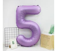 40 Inch Numbers Balloon,1pc Large Gold Silver Numbers Foil Balloon, 40 Inch Lavender Purple Helium number Balloons for Kids, Boys, Girls, 6th Birthday Party Decoration (Lavender Purple, 5)