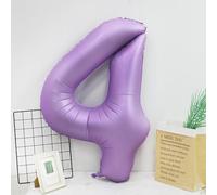 40 Inch Numbers Balloon,1pc Large Gold Silver Numbers Foil Balloon, 40 Inch Lavender Purple Helium number Balloons for Kids, Boys, Girls, 6th Birthday Party Decoration (Lavender Purple, 4)