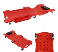 40 Inch Professional Mechanics Car Creeper, Creeper Board with Padded Headrest, Six 360° Rotatable Wheels Car Crawler for Garage Workshop with Maximum Weight Capacity of 120 KG, Red (Non Foldable)