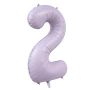40 Inch Purple Number 2 Balloon, Giant Foil Helium Balloon for 2nd Birthday & Party Decorations, Number Balloons for Anniversary Graduation Supplies