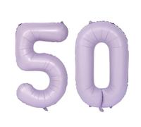 40 Inch Purple Number 50 Balloons Light Purple Balloon Purple Matte Number Balloon 50th Birthday Balloon Giant Helium Foil Number Balloons Birthday Wedding Party digital Decorations (Number 50)
