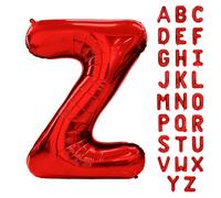 40 Inch Red Letter Balloon Large Letter Z Balloon Foil Helium Alphabet Balloons Red Birthday Party Baby Shower Graduation Ceremony Decoration (Red Letter Z)
