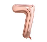 40 Inch Rose Gold Number 7 Balloon, Giant Number Balloons, Birthday Decor