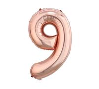 40 Inch Rose Gold Number 9 Balloon, Giant Number Balloons, Birthday Decor