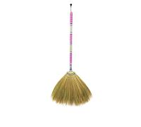 40 inch Tall of Asian Broom for Cleaning Tile Floor,Soft bristles,Long Handle Hand Grip The Reed Tree with Grass, Design for Sweeper Garbage Dust,Vintage Broom,Durable Indoor & Outdoor