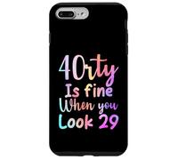 40 is fine when you look 29 funny 40th Birthday tie dye Case for iPhone 7 Plus/8 Plus