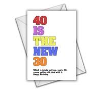 40 Is The New 30 - No It Isn't - Birthday Card
