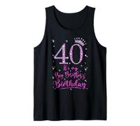 40 It's My Big Brother's Birthday Pink Crown 40 Years Old Tank Top