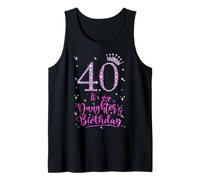 40 It's My Daughter's Birthday Pink Crown 40 Years Old Tank Top
