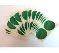 40 Labels, 50mm Diameter Round, Dark Green, Plastic/Vinyl Colour Code Stickers, Self-Adhesive Sticky Dots
