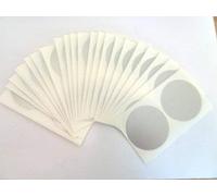 40 Labels, 50mm Diameter Round, Matt Silver, Plastic/Vinyl Colour Code Stickers, Self-Adhesive Sticky Dots