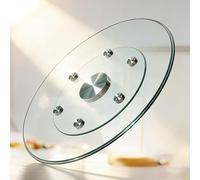 40" Large Lazy Susan For Dining Table Round Turntable Tabletop Rotating Display Serving Tray Table Top Centerpiece Serving Plate With 6 Rotating Wheels(32in/80cm)