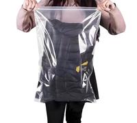 40 Large Zip Lock Bags, 40x60cm Reusable Clear Plastic Storage Bags for Clothes, Travel, Kitchen, Waterproof Sealable Bags for Home, School, Hospital