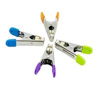 40 Laundry Pegs Stainless Steel Colourful Soft Ergonomic Grip for Garden Balcony Plastic Pads Avoid Staines 6 cm