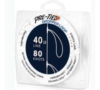 40 lb Pre-Tied Dropper Loop Knots Line. Fluorocarbon Fishing Line Spool. Loops 16 Inches Apart with 5.5 Inch Loop Size. Perfect for Saltwater & Freshwater Fishing, Snapper & Other Bottom Feeding Fish
