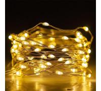 40 LED/4m Fairy String Lights Copper Wire Battery Operated Warm White LEDs Twinkle Waterproof Lights for Bedroom, Christmas, Party, Wedding Outdoor Indoor Decoration