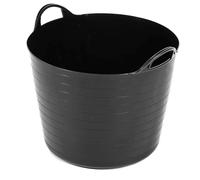 40 Litres Strong Large Flexi Storage Tub Rubble Container With Black Flexible Plastic For Home & Garden (2)
