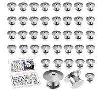 40 Locking Pins for The Back, Locking Pin Back, Locking Pin Holder Back, Pin Holder, Tool Free, Metal Replacement Brooch, Metal Pin