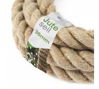 40 m Jute Rope 36 mm Natural Fibres Rope Barrier Rope Twisted Hemp M/Hand Rail