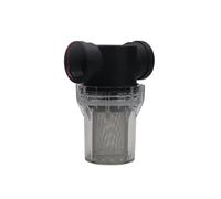 40 Mesh Front Filter Self-Emptying Water Pipe Filtration 1/2 Inch 3/4inch 1 Plastic Transparent Irrigation Sweeping Car Wa(F 1 inch 40 mesh)
