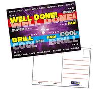 40 Metallic Well Done School Postcards Home A6 Primary Teaching Services